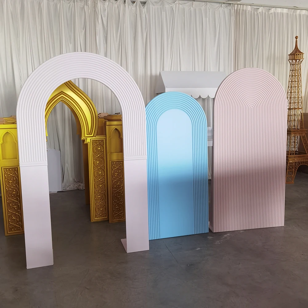 Customized Acrylic Party Floral Flower Arch Backdrop Wood Stand Wall For Wedding