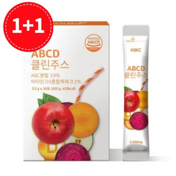 [1+1] HWC ABCD 클린주스 해독주스 30포, 사과 비트 당근 비타민D 