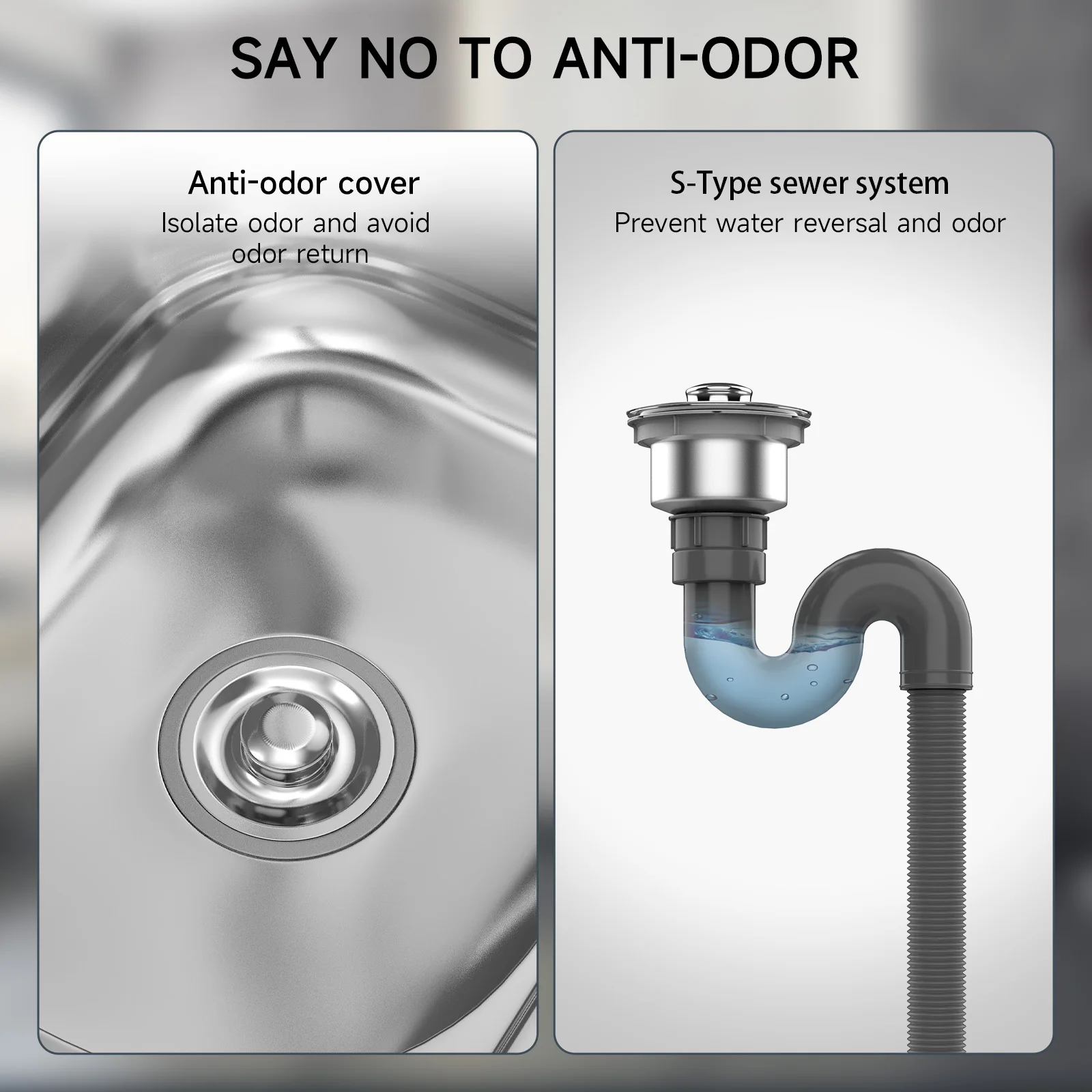 Free Standing Stainless Steel Commercial Restaurant Kitchen Sink Utility Sink with Deep Basin Bowl for Restaurant Kitchen