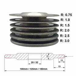 Diamond Arc SDC Grinding Wheel for Steel Glass Ceramics R-arc Alloy Grinding Wheel 100mm 125mm 150mm