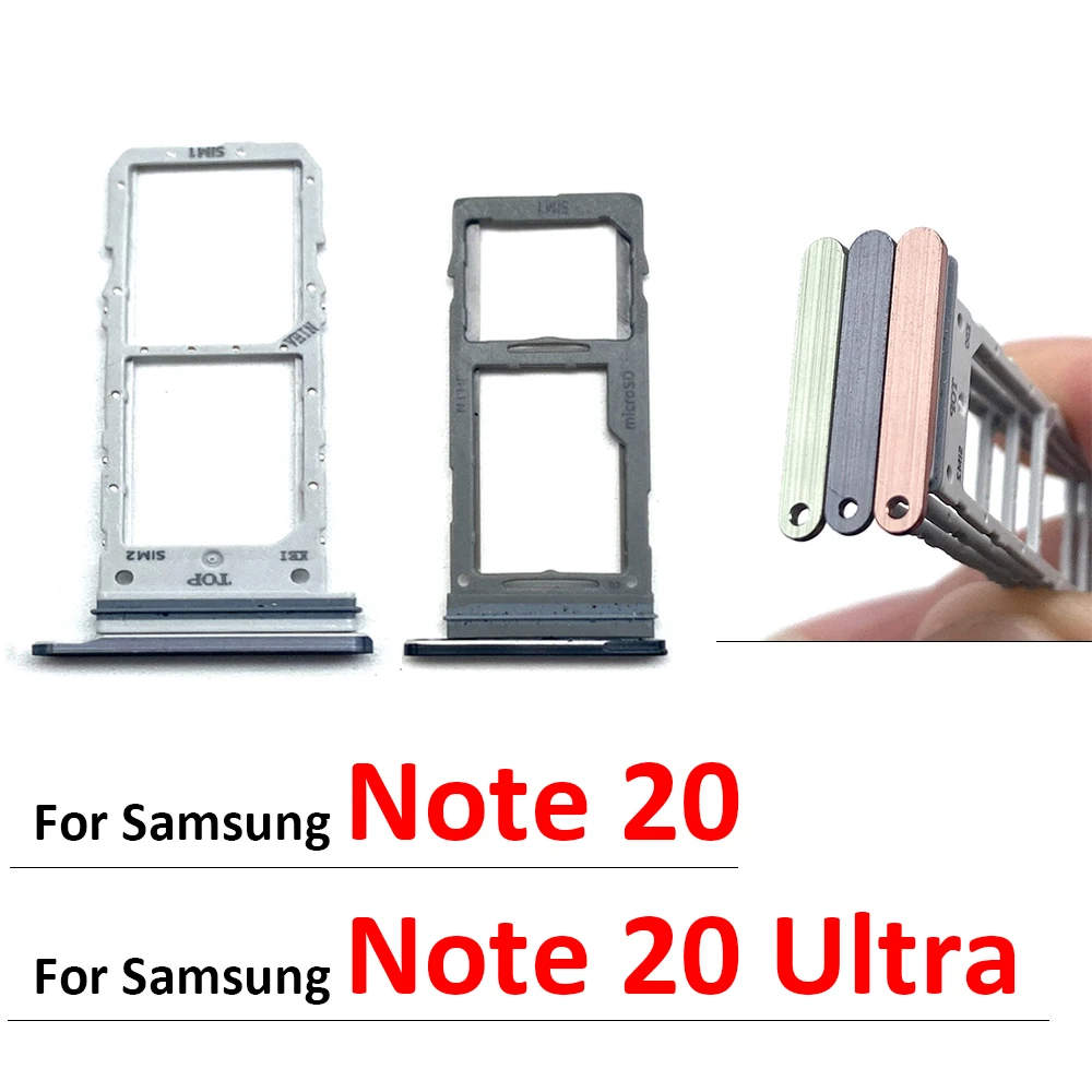 New For Samsung Note 20 Ultra Dual SIM Card Reader Holder Reader Slot Black White Gold