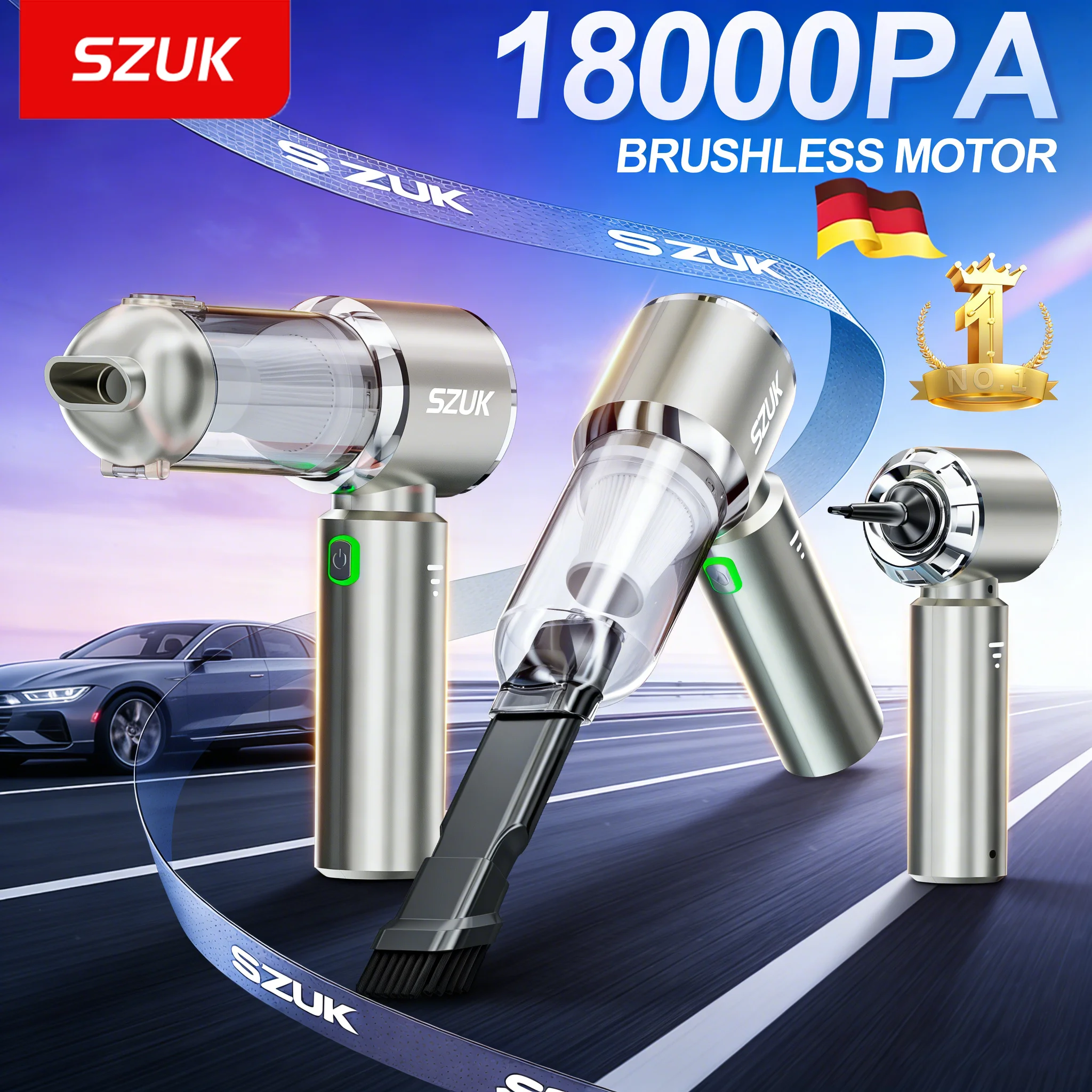 SZUK C012Max Car Vacuum Cleaner Wireless Powerful Suction Handheld Portable Car Cleaner Cleaning Machine Mini Vacuum Cleaner