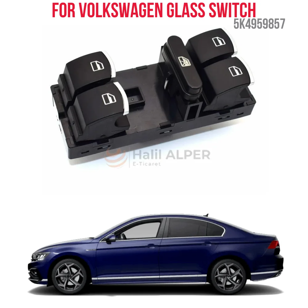 

FOR WINDOW SWITCH WITH LEFT FOUR (CHROME) VW.GOLF 6 - PASSAT B6 OEM 5K4959857 SUPER QUALITY HIGH SATISFACTION AFDABLE PRICE