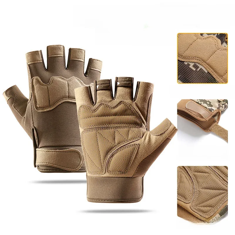 AliExpress Tactical Gloves for Men and Women Half Finger Outdoor Mountaineering and Cycling Wear-resistant