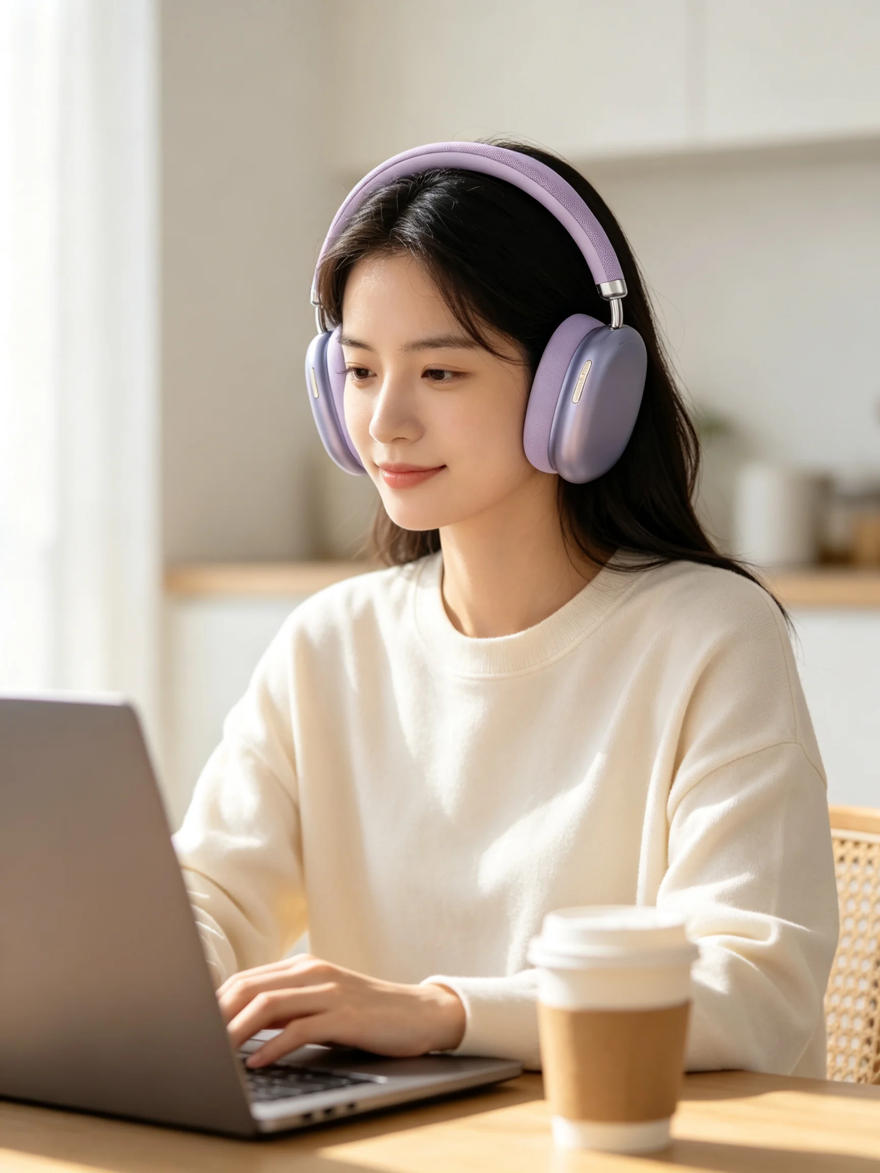 Auriculares Inalámbricos de Diadema para Deporte, Auriculares Bluetooth con Micrófono para Llamadas, Almohadillas Confortables de Tela