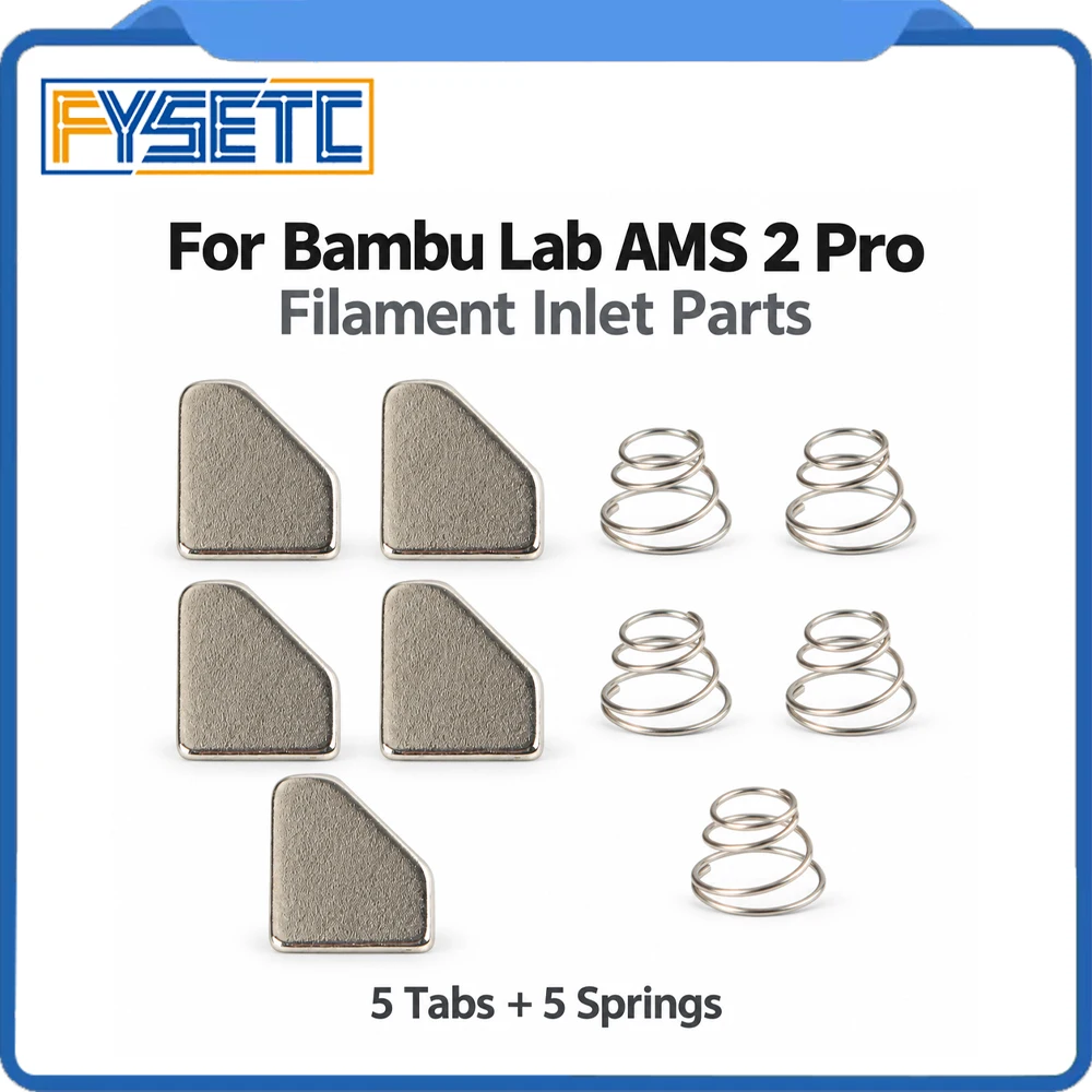 Filament Inlet Parts for Bambu Lab AMS 2 Pro Metal Guide Tabs with Springs Filament Loading Replacement Accessories