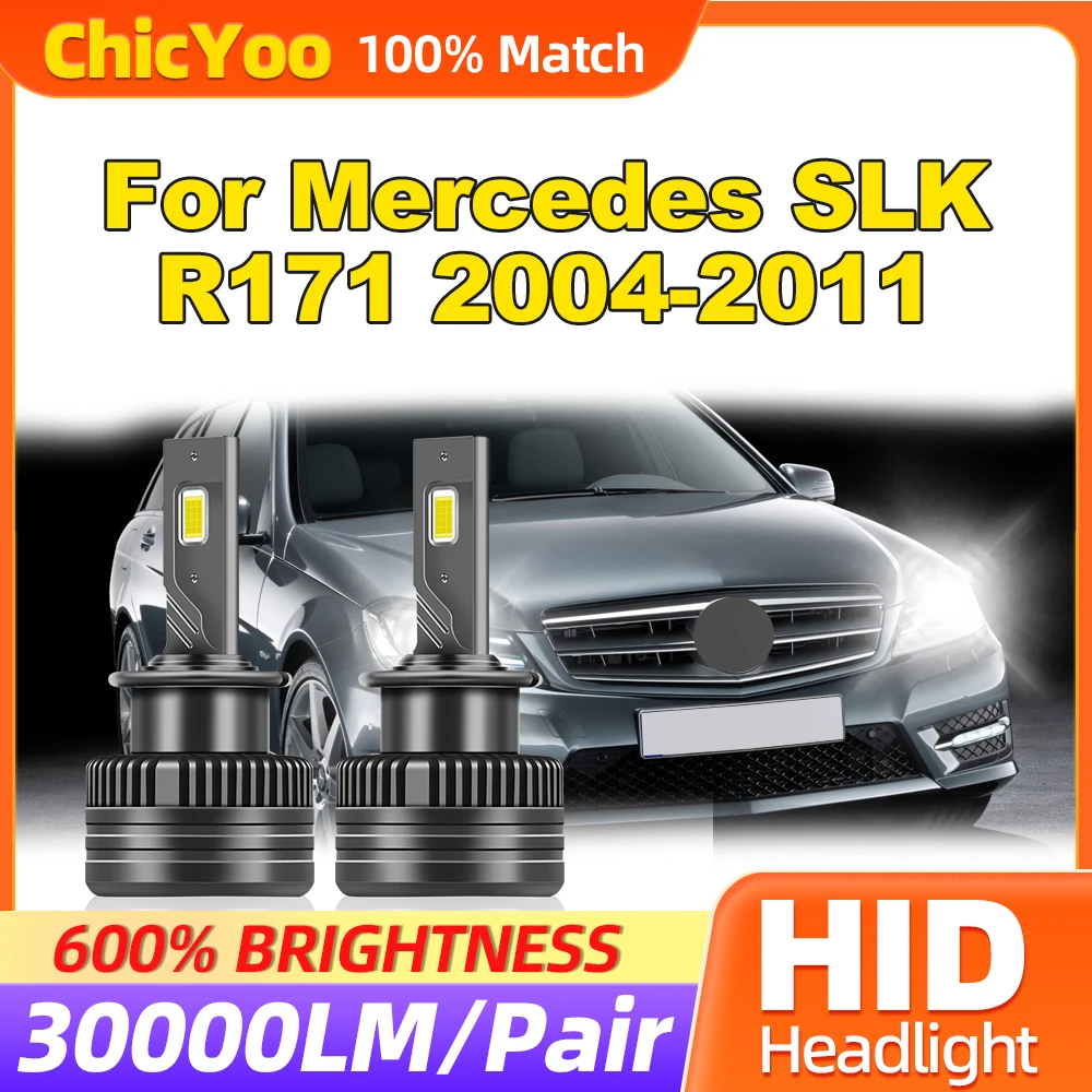 

120W LED Headlight Bulbs 30000LM HID Xenon Lamps 6000K White Auto Light For Mercedes SLK R171 2004-2006 2007 2008 2009 2010 2011