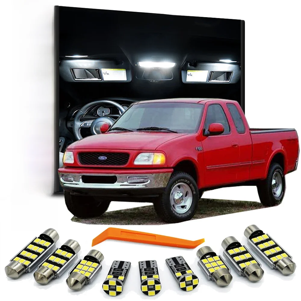 ZITWO 14Pcs Dla Ford F-150 F150 1997 1998 1999 2000 2001 2002 2003 Zestaw oświetlenia LED do czytania mapy wewnętrznej Żarówki samochodowe Akcesoria — zdjęcie 2