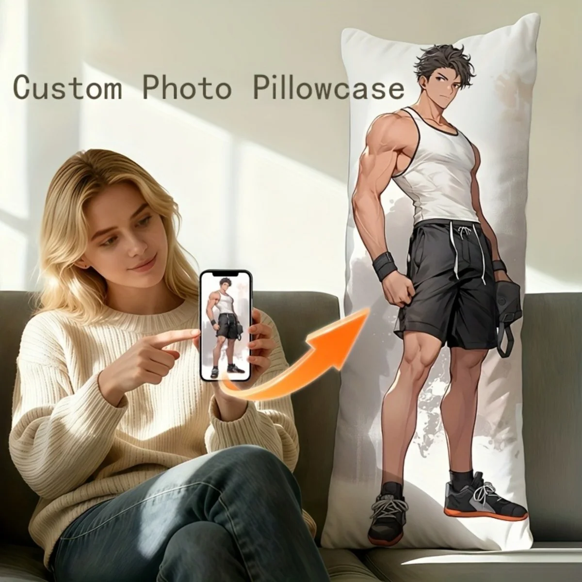 Custom Photo Pillowcase with 2D Flat Printing; Suitable for Bedrooms, Sofa Throw Pillows, and Holiday Decor.