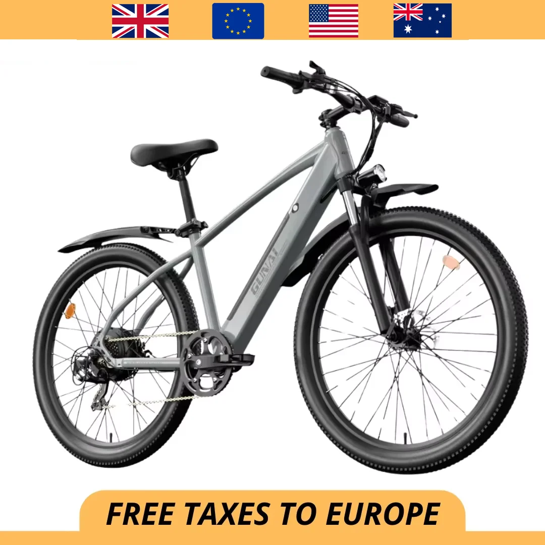 

GUNAI 750W Electric Bicycle Motor, 27.5Inch Off-road Tire Adult Mountain Electric Bike with 48V 10Ah Battery, Mudguard, EU Stock