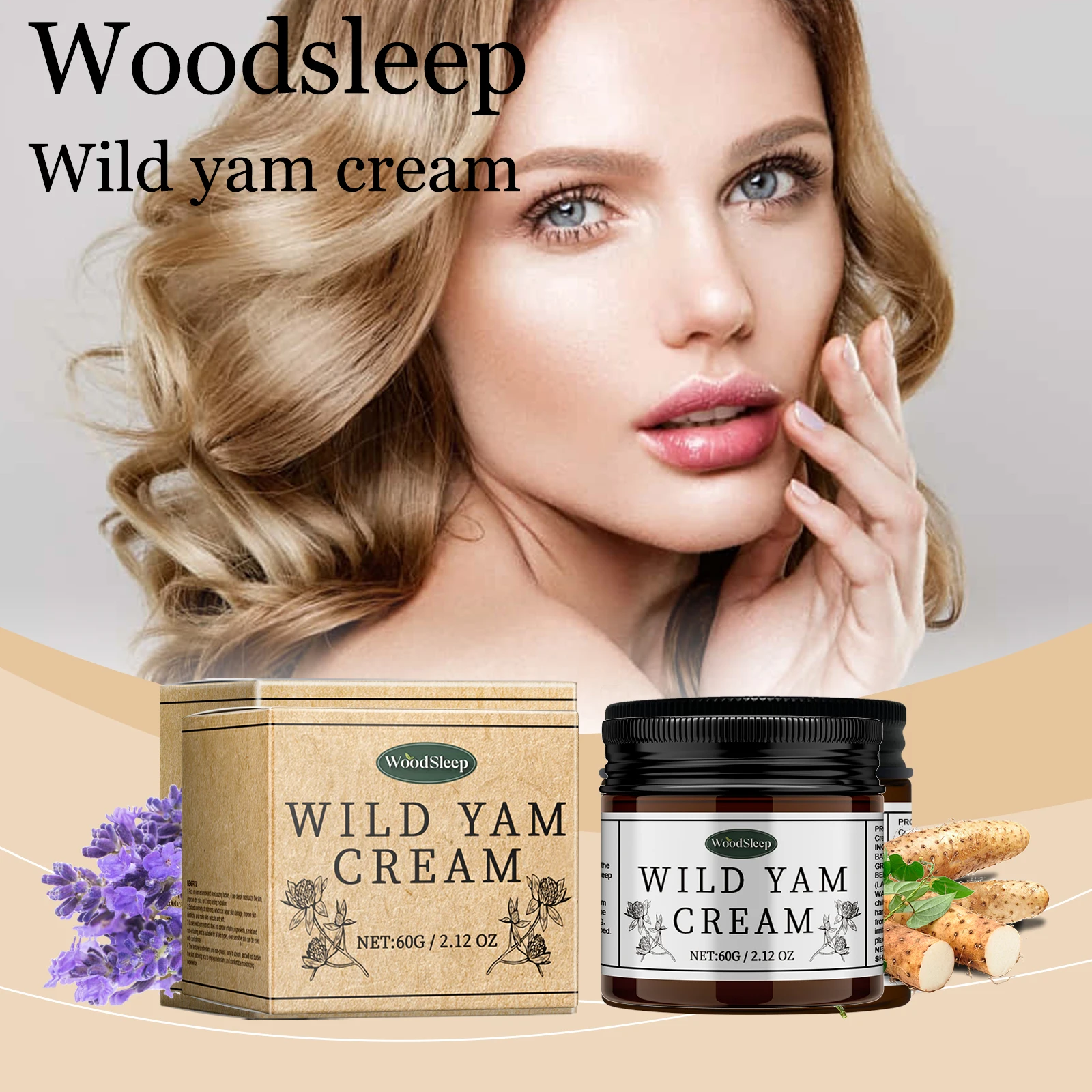 

Woodsleep Wild Yam Cream Moisturizing Fade Fine Lines Refreshing Enhance Skin Elasticity Delay Aging Softening Body Skin Cream