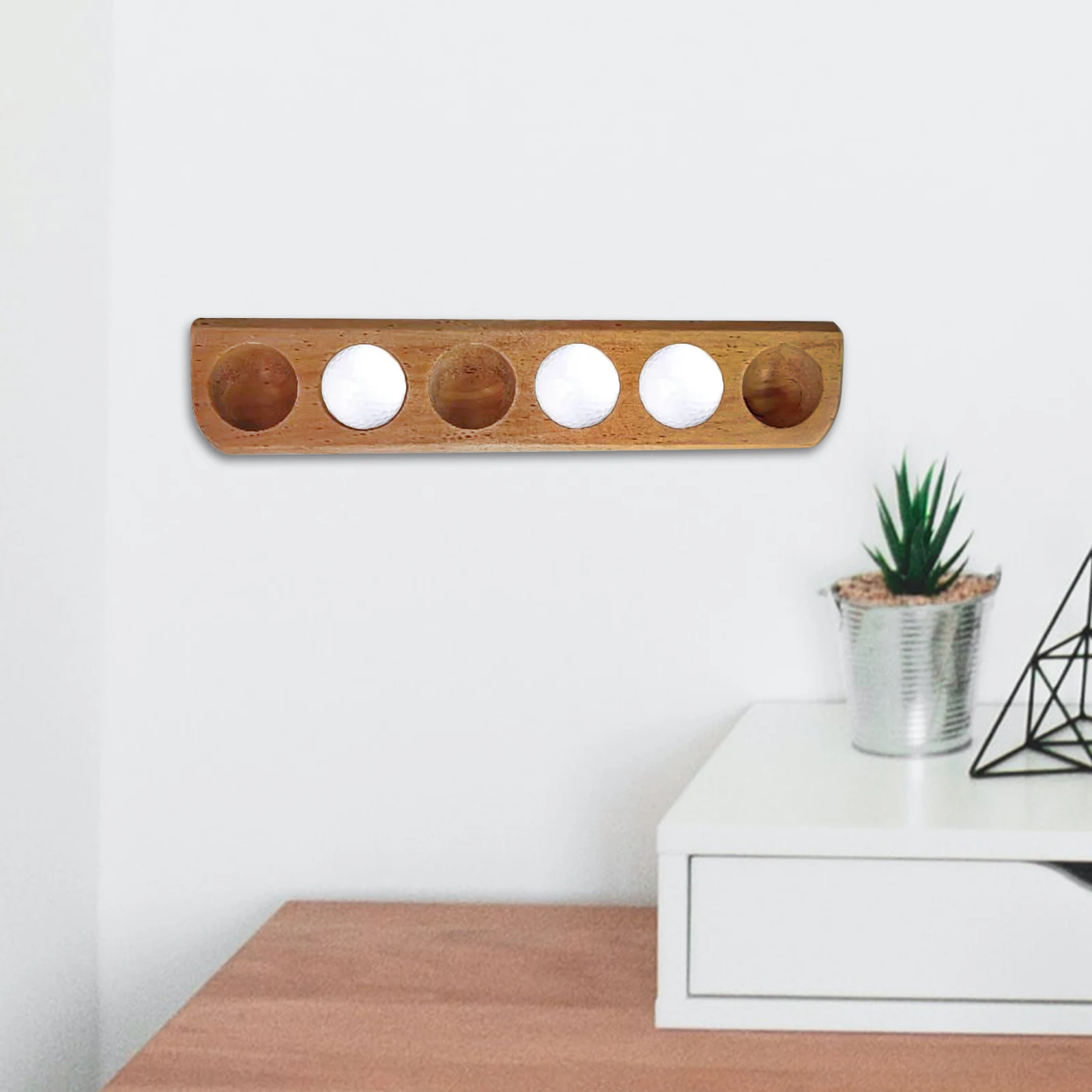 

1 шт., деревянная коробка для дисплея мяча для гольфа, 6 стандартных размеров, настенная подставка для мяча для гольфа, коллекционный спортивный аксессуар для памяти