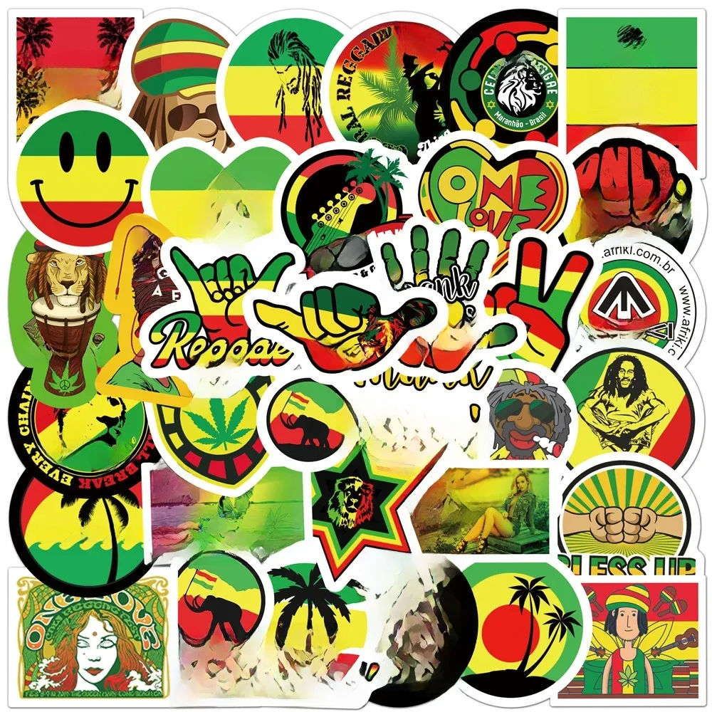 10/30/50pcs Bob Marley Reggae Musique Autocollants Cool Personnalisé Graffiti Autocollant Décoration BRICOLAGE Ordinateur Portable Vélo Valise Téléphone Autocollants