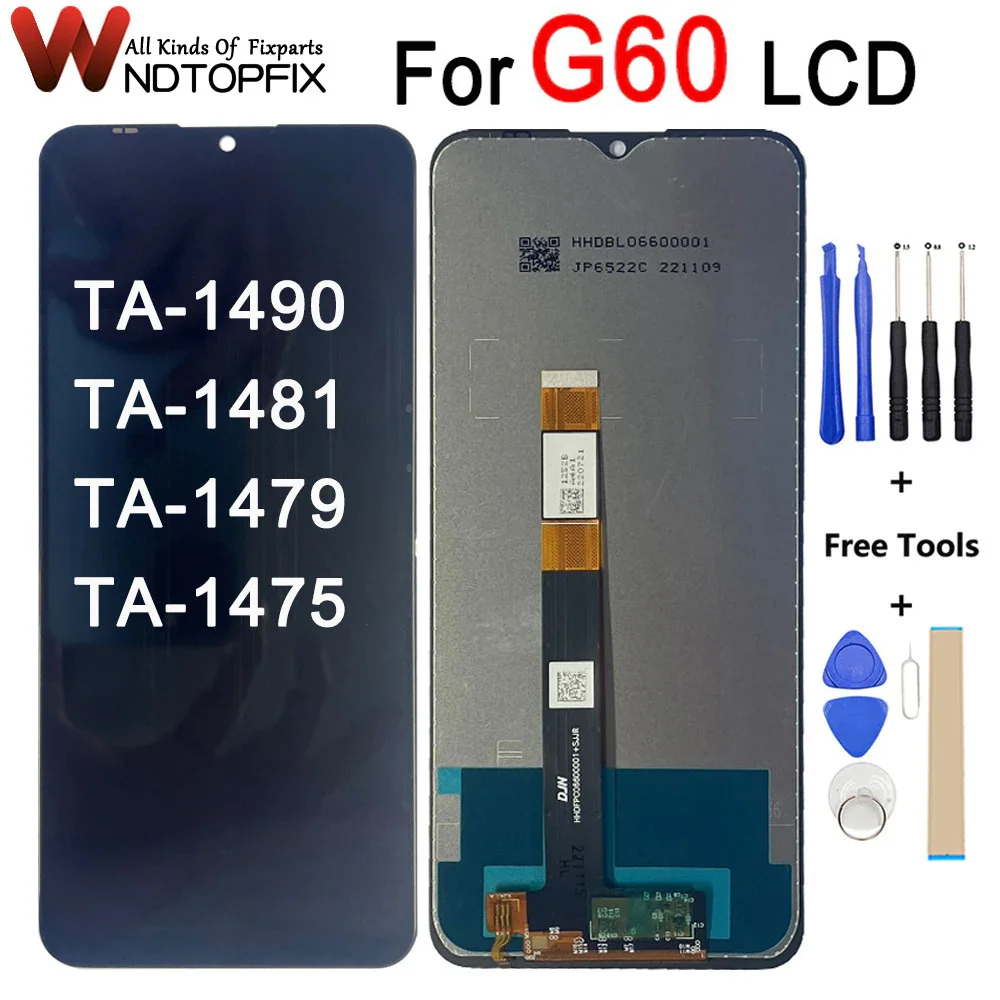 

6.58"For Nokia G60 LCD Display Touch Screen Digitizer Assembly Replacement Part For Nokia G60 LCD TA-1490 TA-1481 TA-1475 Screen