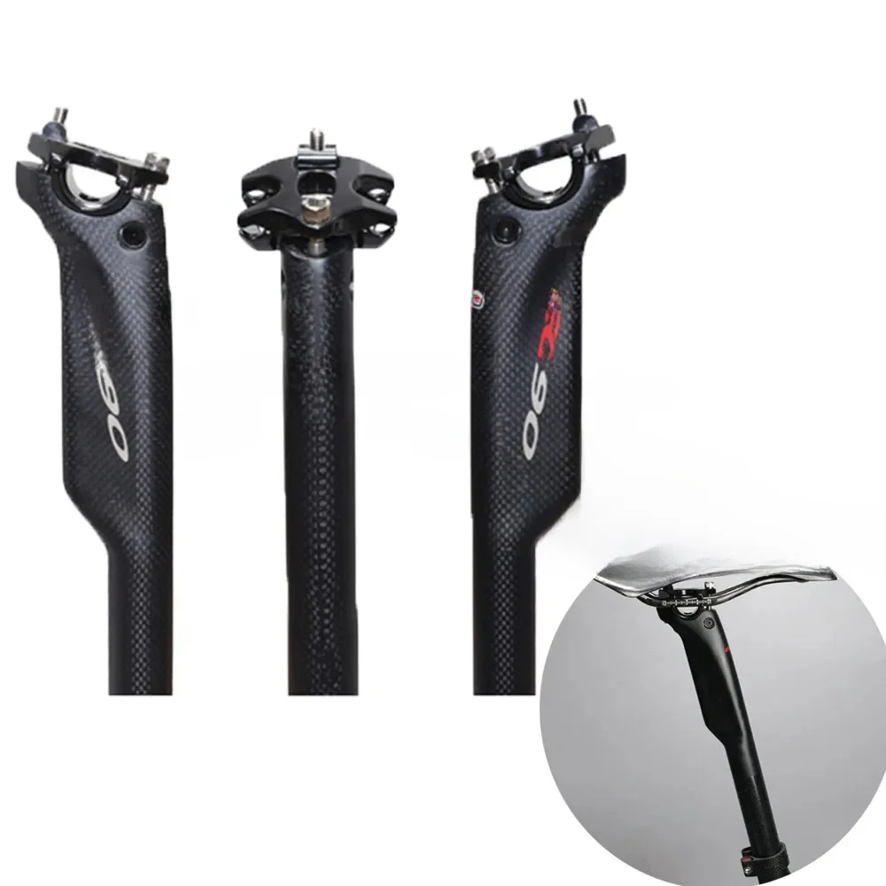 EC90 Carbon sica 27.2/30.8/31.6mm matowa czarna MTB/siodełko rowerowe szosowa Offest 20mm sztyca podsiodłowa złamać wiatr części rowerowe — zdjęcie 2