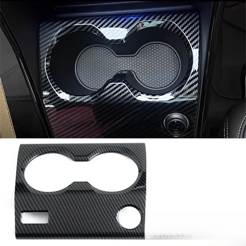 Car Center Console Water Cup Holder Decoration For BMW X1 iX1 U11 X2 iX2 U10 2024 2025 Carbon Fiber Accessories