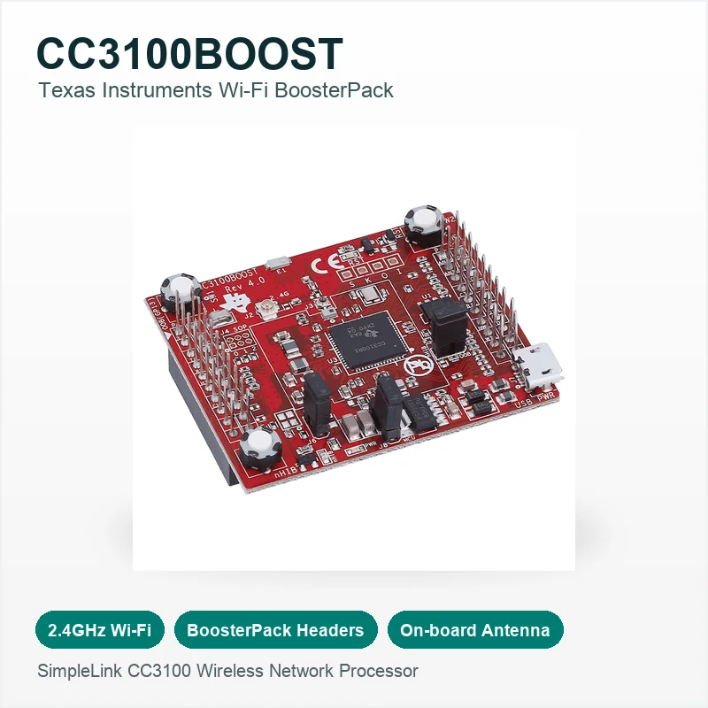 Texas Instruments CC3100BOOST SimpleLink Wi-Fi CC3100 Wireless Network Processor BoosterPack 2.4GHz IoT Evaluation Board