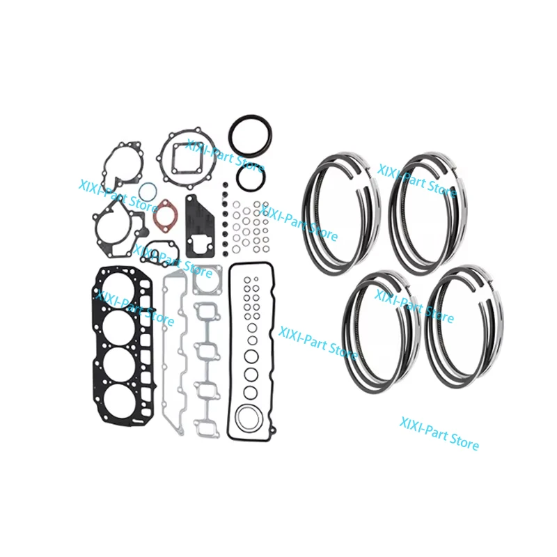

For Yanmar 4TNE98 Piston Ring 98*2HK+2+3mm Full Gasket Kit Set Engine Cylinder Head Gasket Overhaul Rebuild Kit