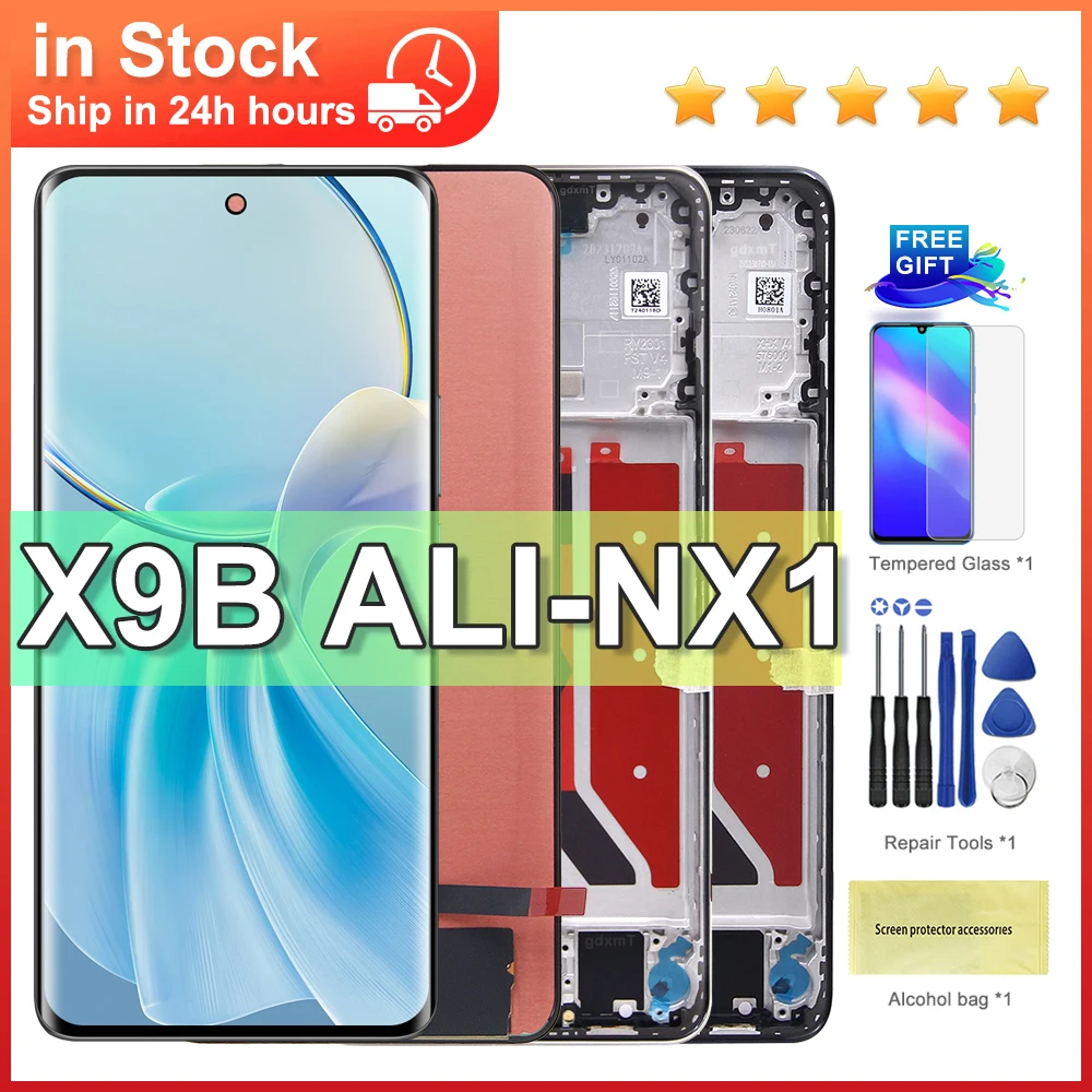 

6,78 ''для Honor X9B ЖК-дисплей с сенсорным экраном и дигитайзером в сборе, замена для Honor X9B ALI-NX1 дисплей с рамкой