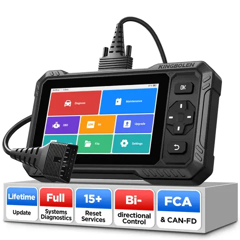 KINGBOLEN S6/S6 Elite/K7 Bidirectional OBD2 Scanner with Lifetime Free Update Car Scanner Diagnostic Tool with 25+ Services, Full System Diagnostics, FCA, CAN FD, 3000+ Active Tests,