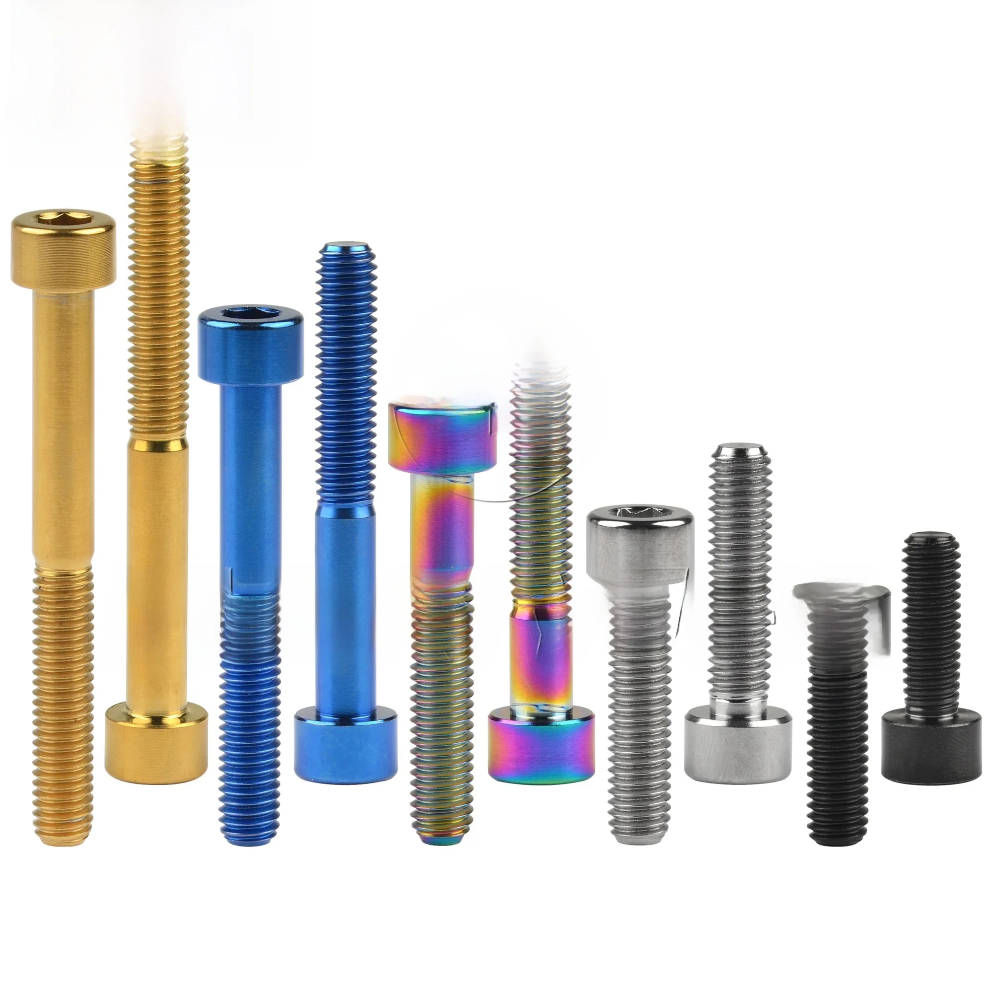 AliExpress Wanyifa Titanium Bolt M6x10 15 18 20 25 30 35 40 45 50 55 60 65mm DIN912 Cap Hex Allen Head Screw for Mountain Road Bike Parts