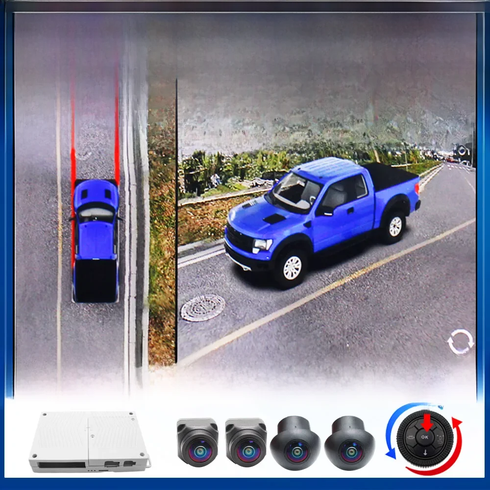 Smartour AI 3D 360 kamera do samochodu panoramiczna kamera samochodowa widok ptaka System kamer AHD 1080 do odbioru pojazdu pasuje do monitora Android — zdjęcie 2