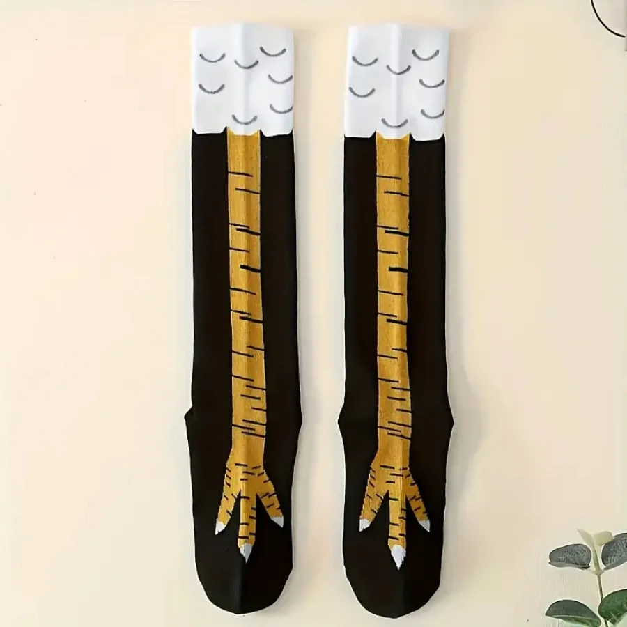 9 pares de calcetines negros con garras de pollo, adecuados para reuniones familiares y reuniones de amigos súper divertidas, divertidos y creativos