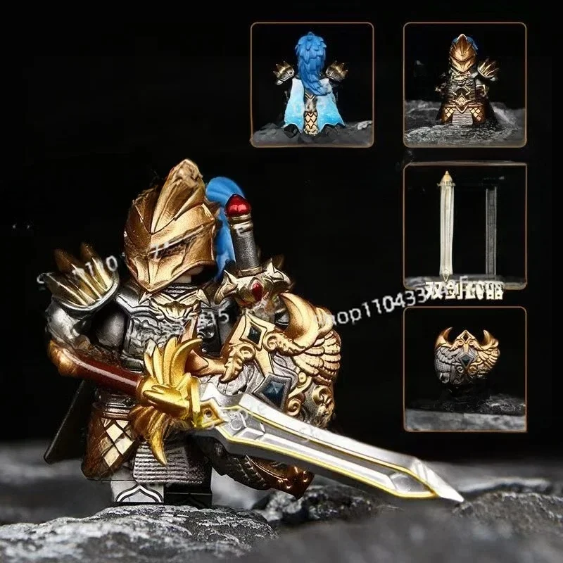 Blocs de construction MOC, Production de troisième parties, armée de Combat médiévale, jeu d'anime de dessin animé, cadeau de Festival de Collection d'ornements