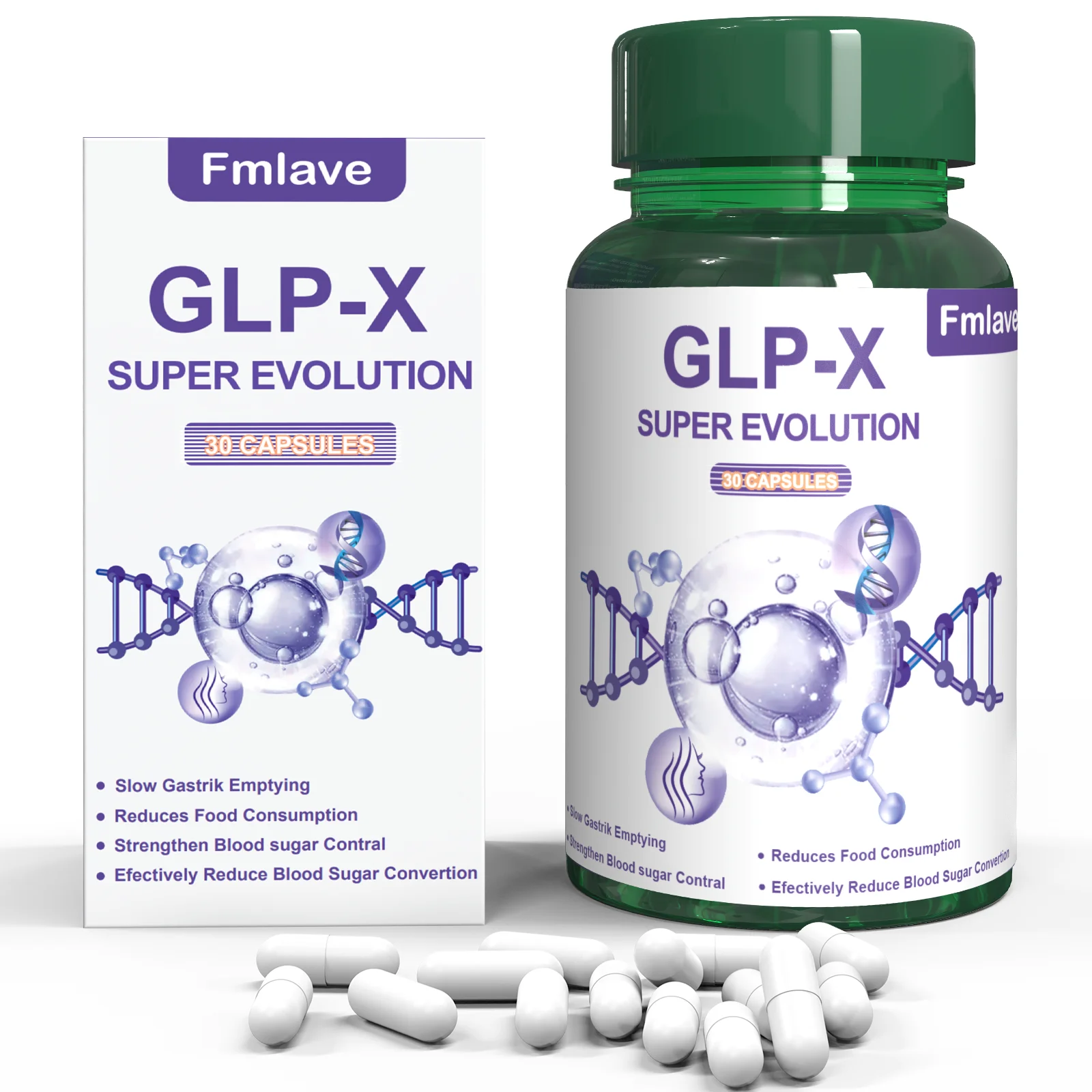 GLP-X Super Evolution, Metabolism & Appetite Support, 30 Capsules – Supports Digestion & Gut Health