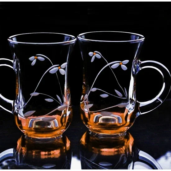 

Başak Paşabahçe 55411 Handled Daisy(Orange) Glass 12 pcs