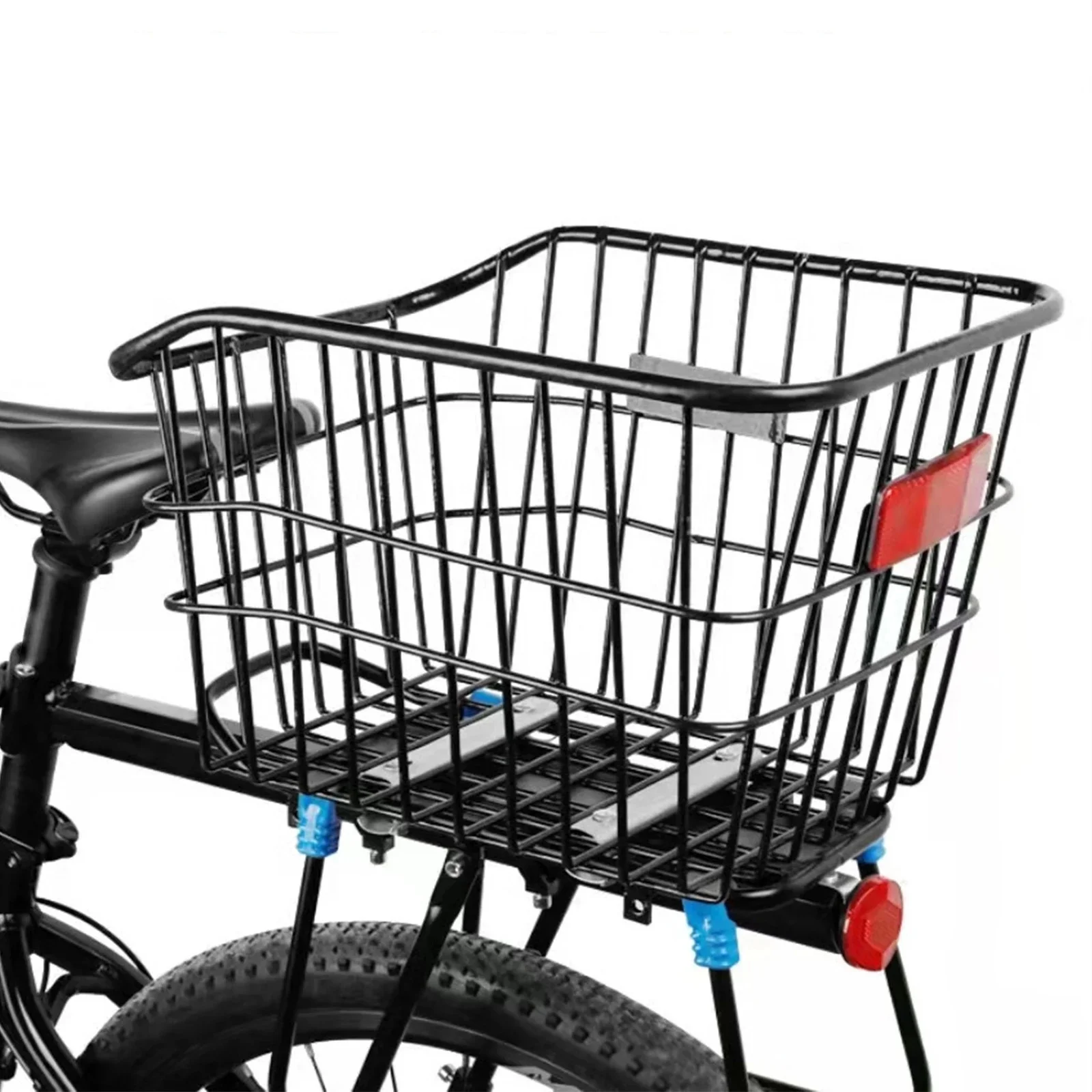 AliExpress perfeclan Rear Bike Basket Bicycle Trendy Iron Cargo Container for Mountain Bike Storage Basket Universal Durable Outdoor Riding Equipment