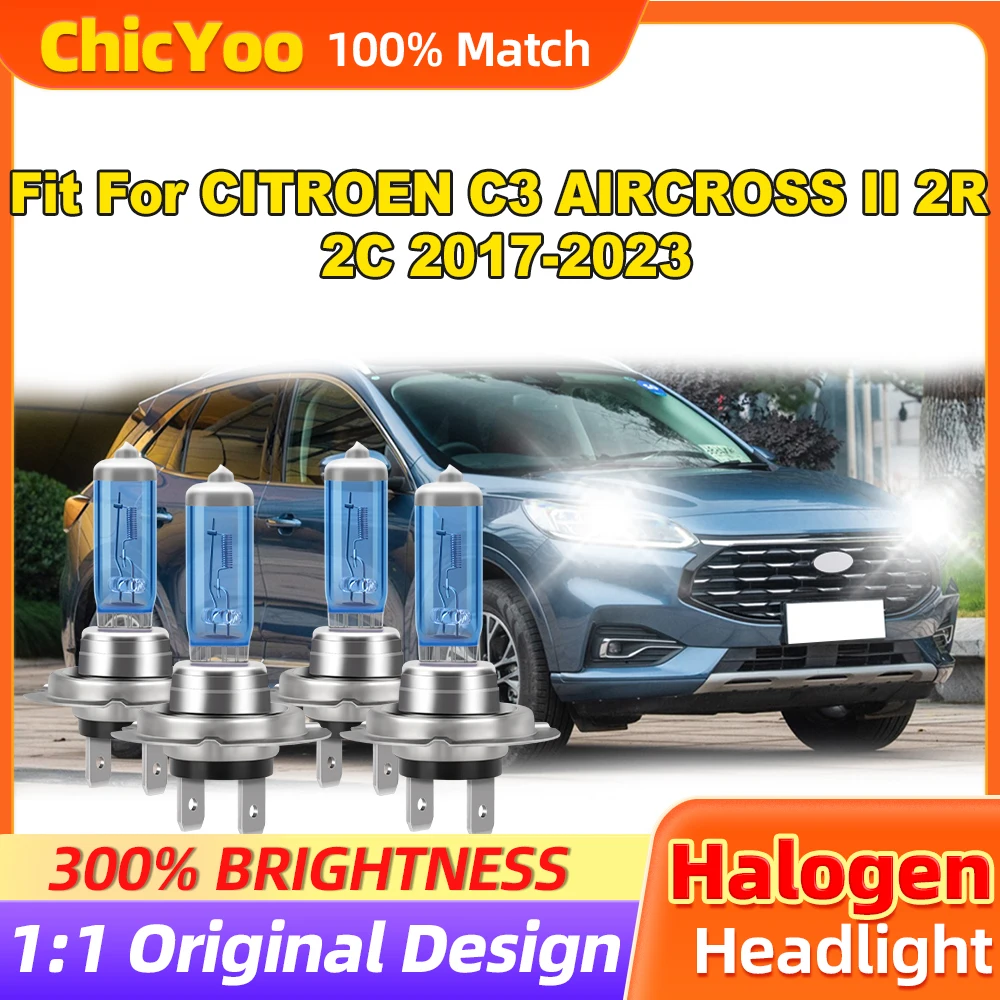 

Fit For CITROEN C3 AIRCROSS II 2R 2C 2017-2021 2022 2023 24000LM Turbo Auto Lamps 200W Halogen Headlights 6000K 12V Car Lights