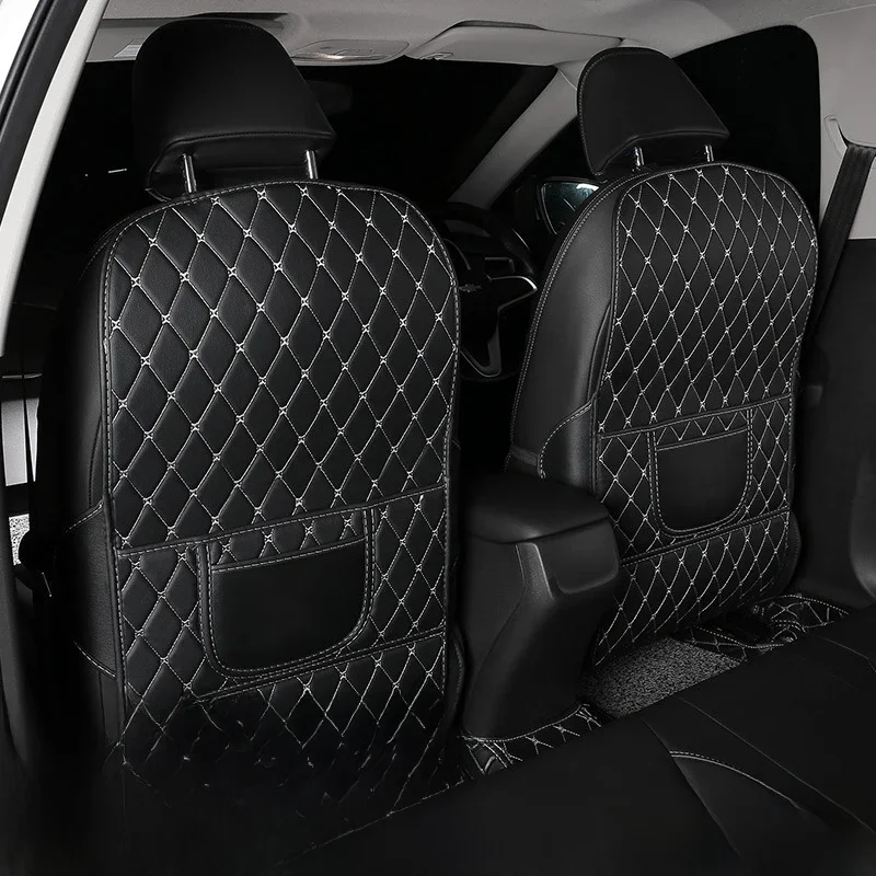 Tapis Anti-coup de pied de voiture en cuir PU, 1 pièce, housse de protection arrière de siège de voiture pour enfants, coussin Anti-salissure, accessoires de voiture