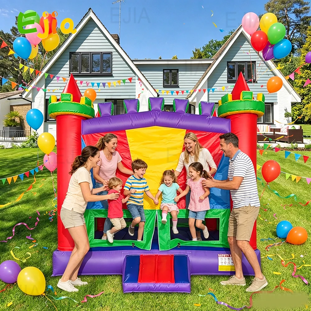 

Inflatable Jump Bounce House 13FT 100% PVC Indoor & Outdoor Backyard Blow-Up Bouncy Playhouse with Air Blower Jumping Castle