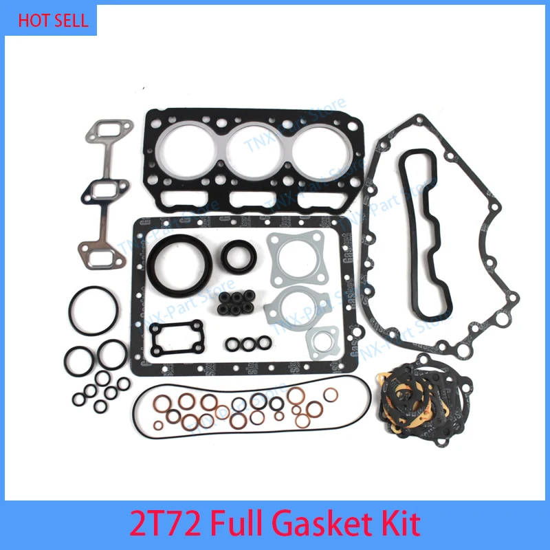 

3T72 Full Gasket Kit For Yanmar Engine 3T72SB 3T72SA-B 3T72H-N YM169 YM186 YM187 With Cylinder Head Gasket Overhaul Rebuild Kit