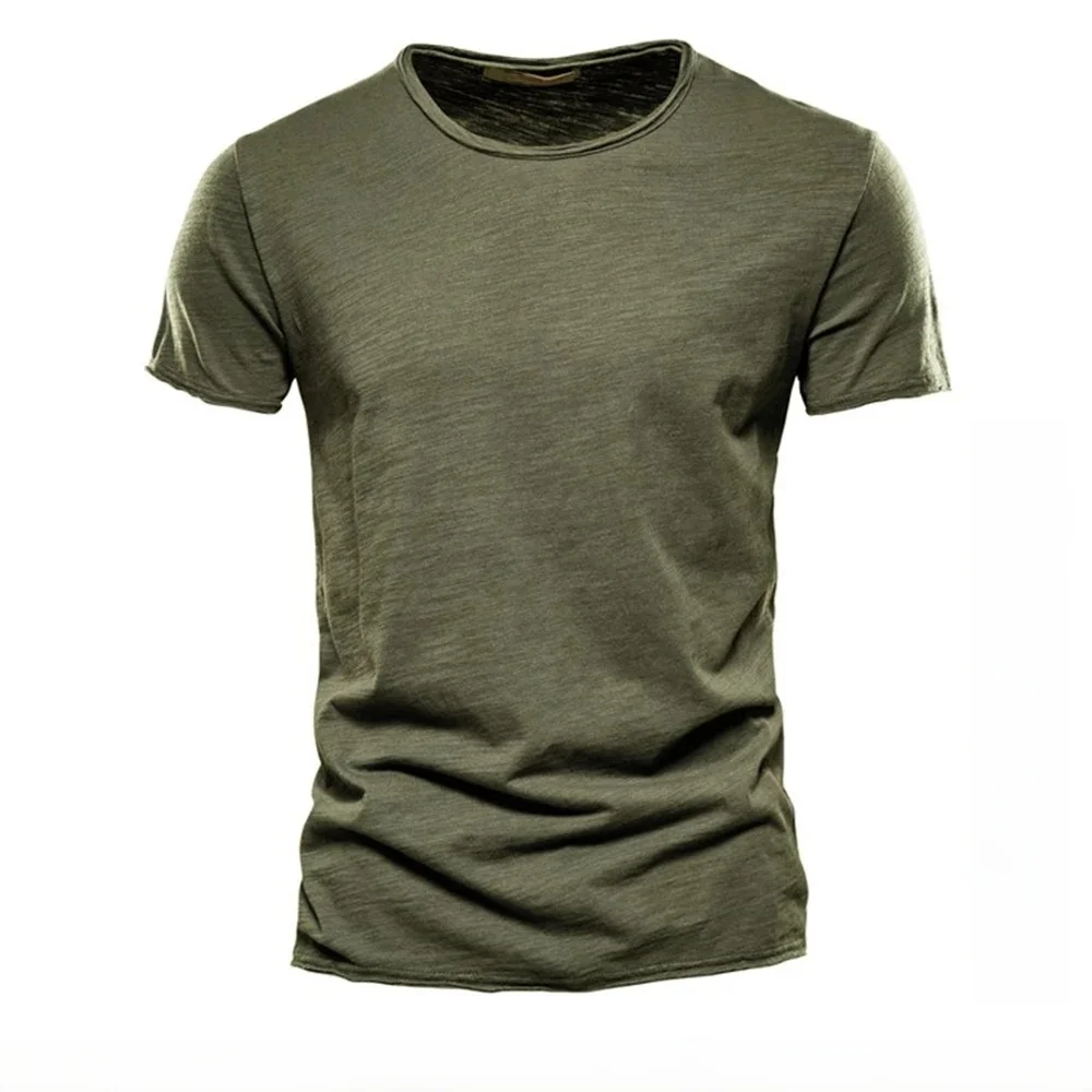 100% Baumwolle Männer T-shirt Casual Weiche Fitness Sommer Dünne T-shirts männer Hause Kleidung Oansatz Kurzarm Soild T Shirt für Männer
