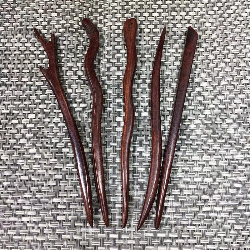 

5 Pcs Wooden Hair Sticks Retro Wooden Hairpin Chinese Vintage Hair Chopsticks Handmade Carved Hair Stick Sandalwood Hairpin Bun