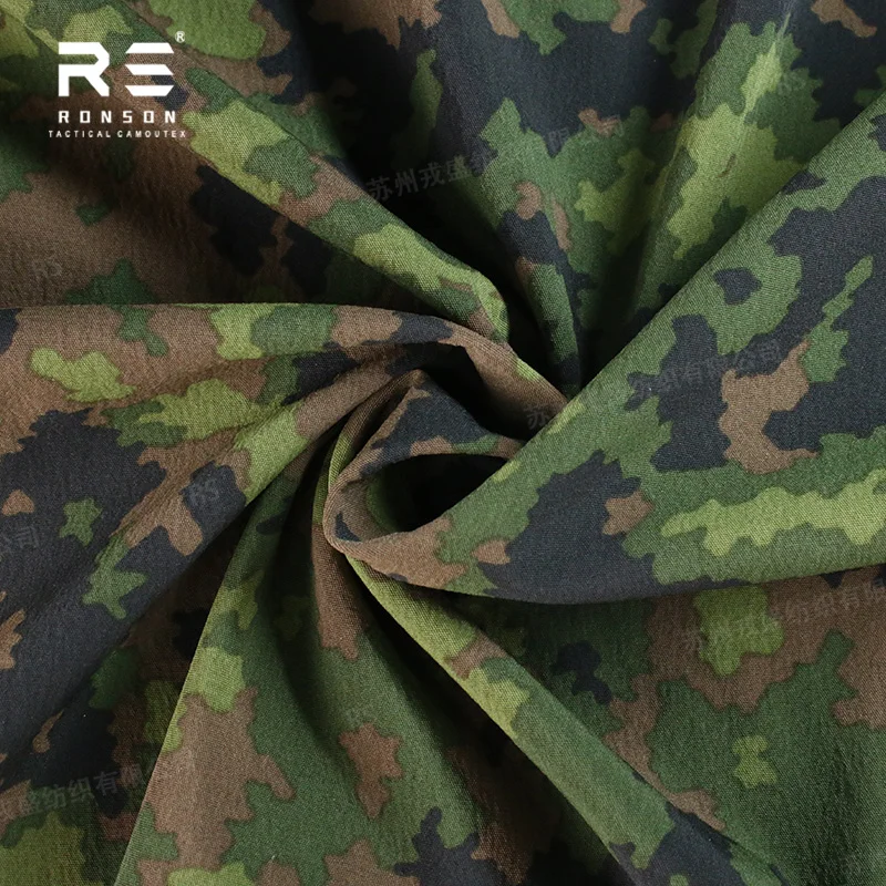 M05 Finnish Woodland Camouflage Near-Infrared Tactical Uniform 4-Way Nylon Spandex Spandura Fabric Durable CORDURA Sportswear