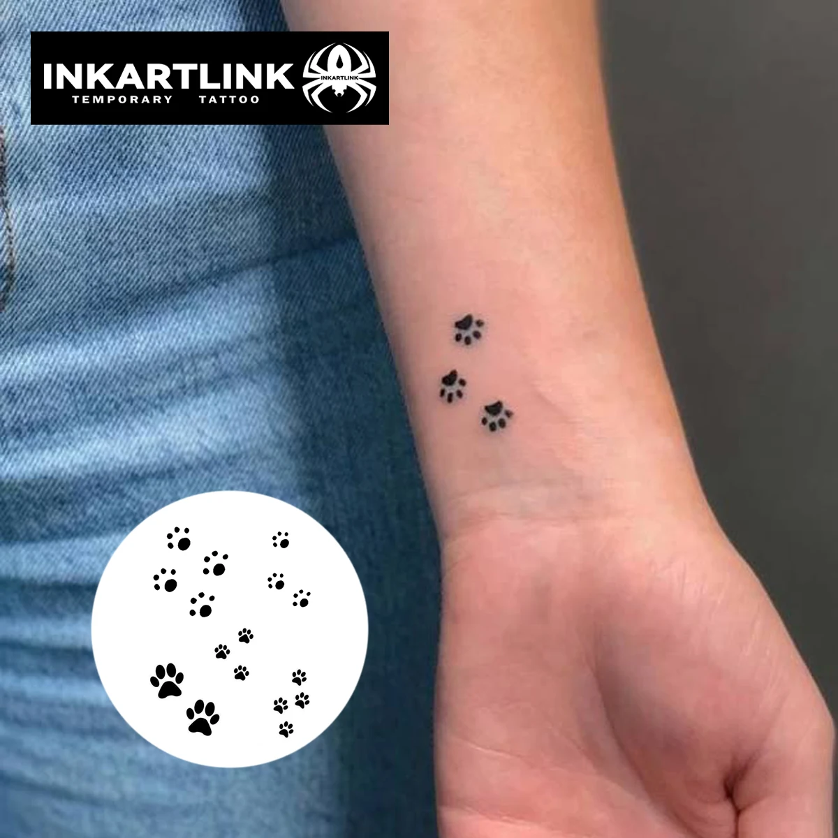 Cat's Paw Pattern Temporary Tattoo,Lasts To 15 Days New Technology Magic Waterproof Semi Permanent Sticker