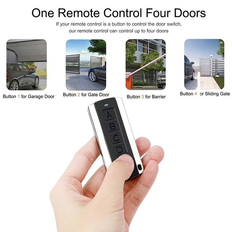 Imagem -06 - Controle Remoto para Porta de Garagem Código Rolante Jcm Muv2 Muv4 Muvpro2 Muvpro4 Go2 Go4 Go-evo2 Go-evo4 Go-pro2 43392 Mhz