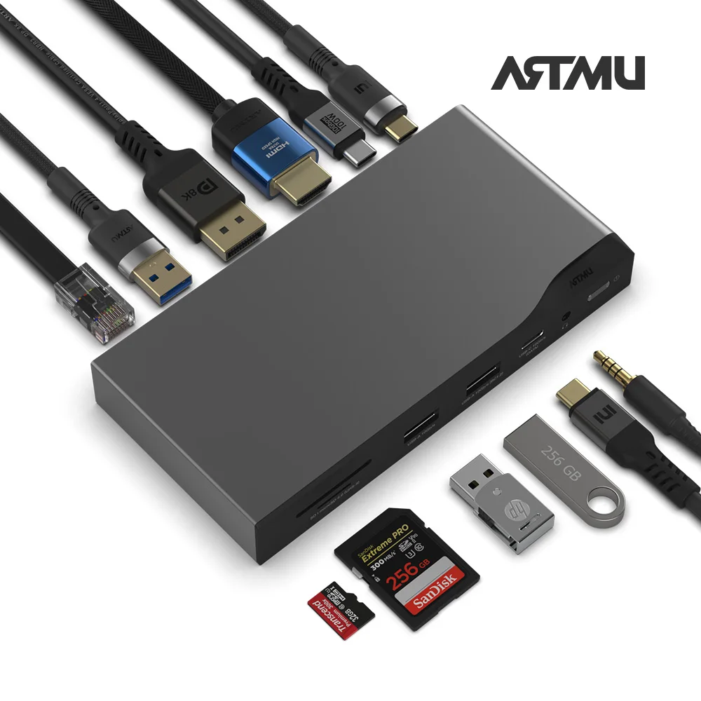 ARTMU USB Type-C 12in1 Multi Hub Docking Station Gen2 MH610