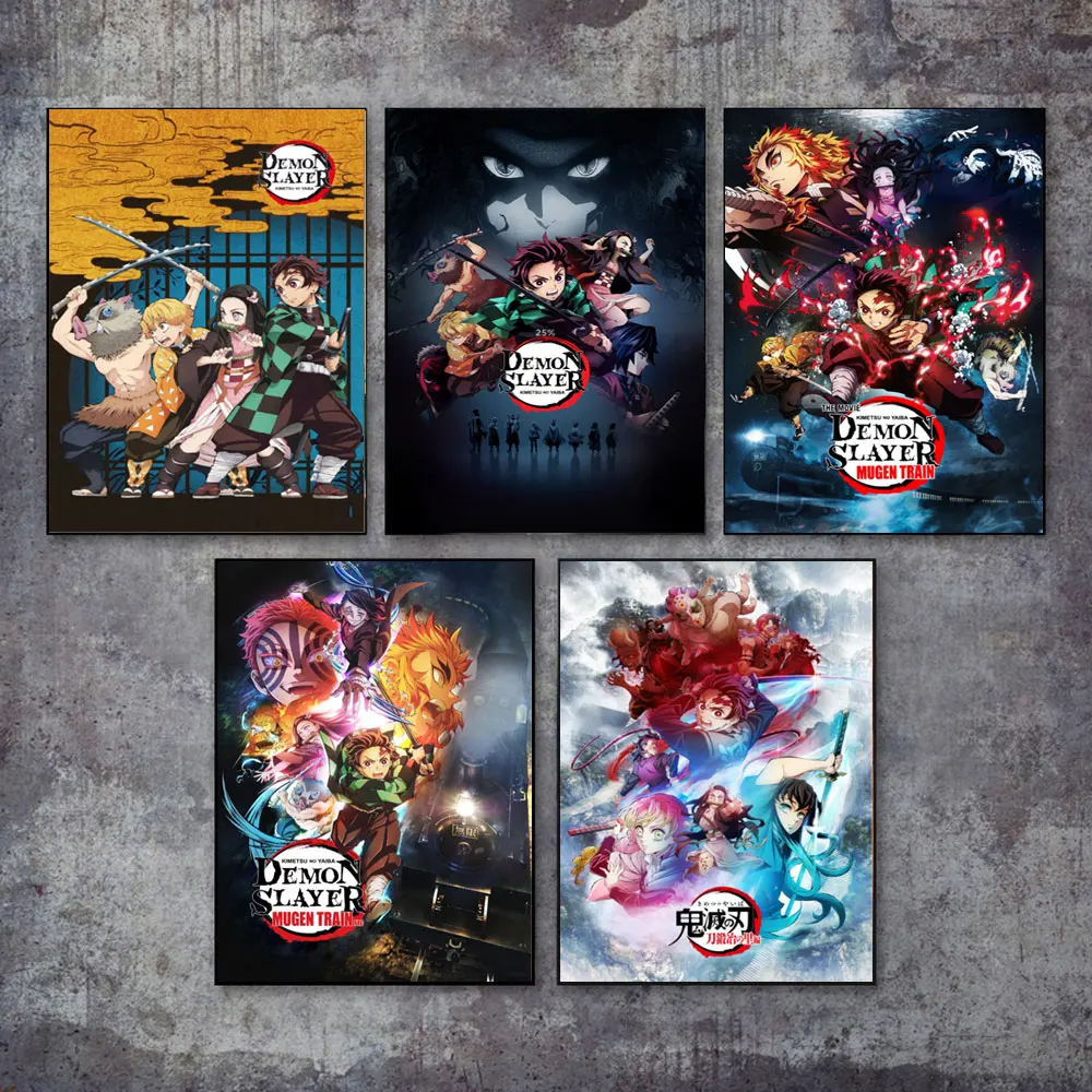 Anime Demon Slayer Classic Canvas Painting Pritns Anime Poster Character Posters HD Wall Art Picture Modern Home Kids Room Decor
