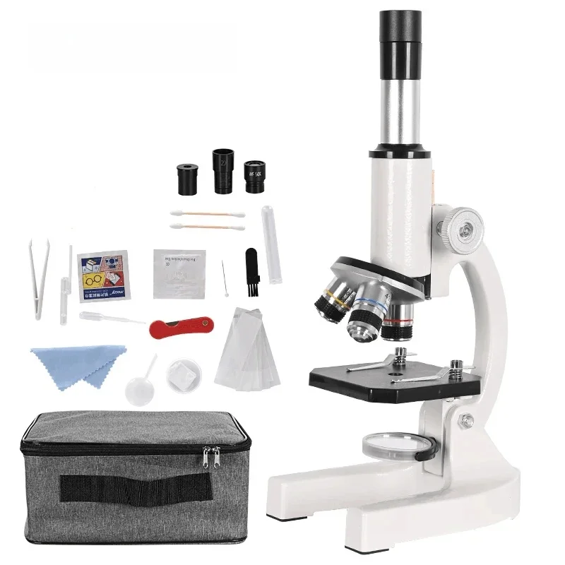 40x-2000X jednookularowe laboratorium edukacyjne dla studentów HD mikroskop biologiczny światła LED uchwyt na telefon komórkowy do nauki prezent świąteczny osl-0231 — zdjęcie 2
