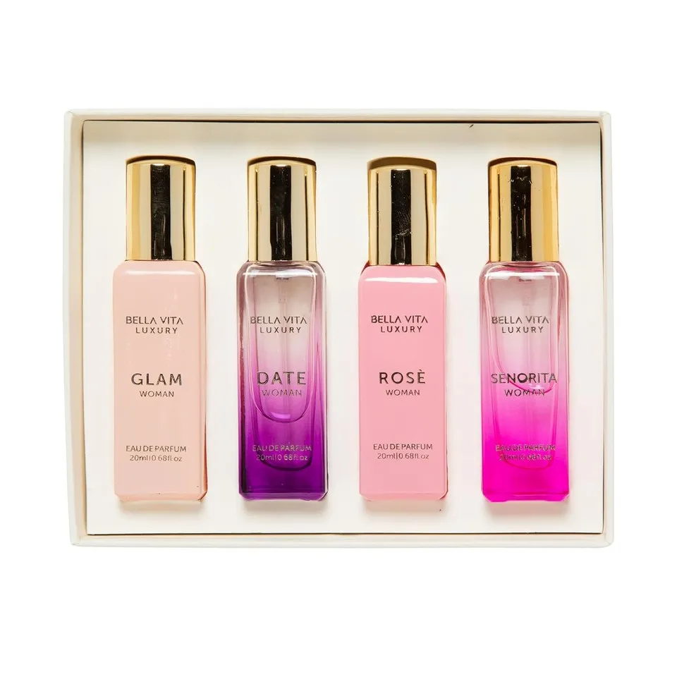 

Bellavita Luxury Women's Perfume Gift Set, 4-Piece Floral Fruity Scent Collection