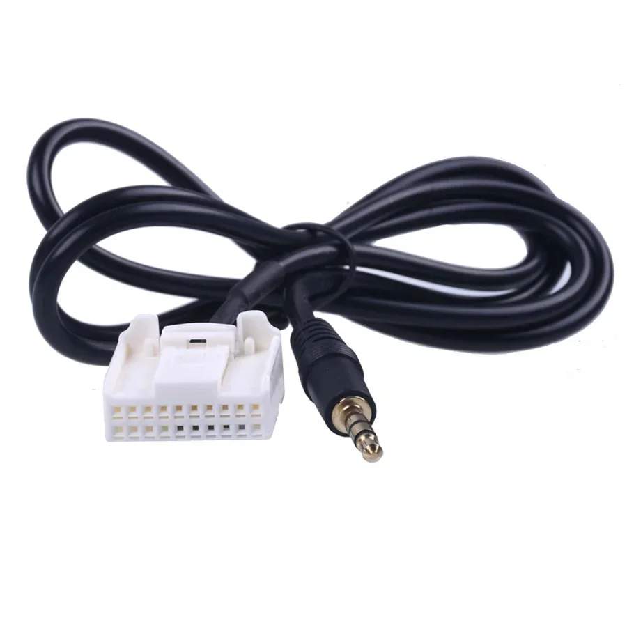 3.5mm 20pin Audio Audio Adapter wejściowy przewód AUX Audio dla Toyota Camry Corolla Reiz RAV4 Highlander — zdjęcie 2