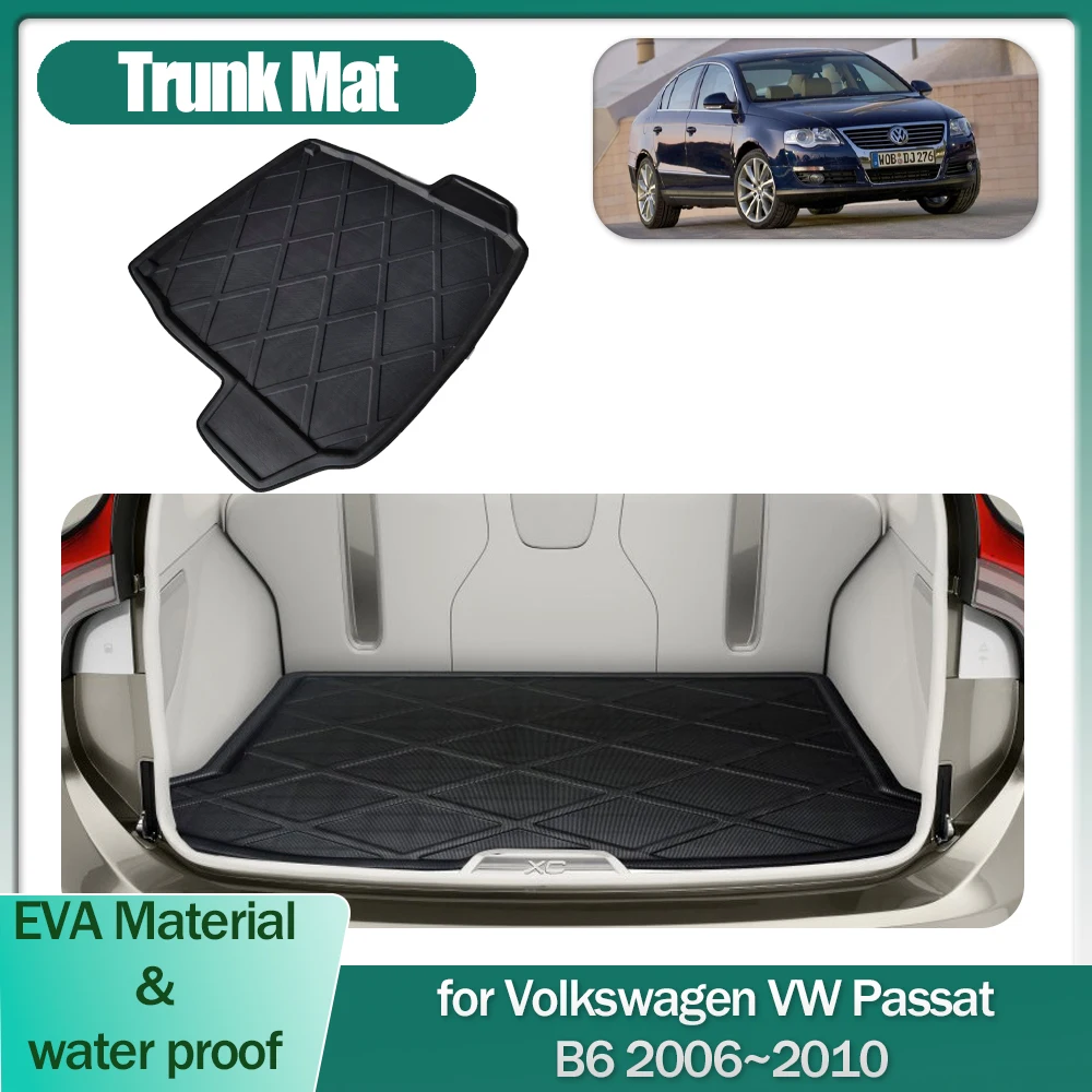 

Коврик в багажник автомобиля для Volkswagen VW Passat B6 2006 ~ 2010 2007, подкладка для багажника, грузовой напольный коврик, водонепроницаемый чехол, аксессуары