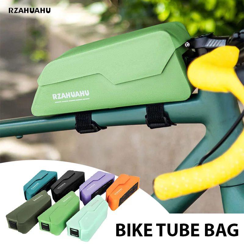 Bike Top Tube Bag Magnetic Lid MTB Road Gravel Bicycle Nylon Straps Bolts Mount Bag Large Capacity Rainproof Cycling Accessories