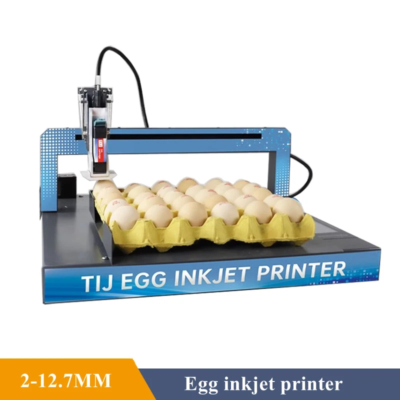 600 DPI Automatic Egg Printer Eggs Tray Inkjet Printing Machine Batch Code Date Logo 100-240V