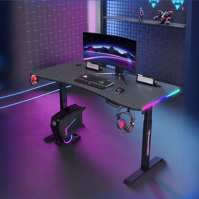 Tookfun Smart Electric Rgb Gaming Lift Game Desk Computer Desk Standing Desk 100kg Load-Bearing 45CM Adjustable Height