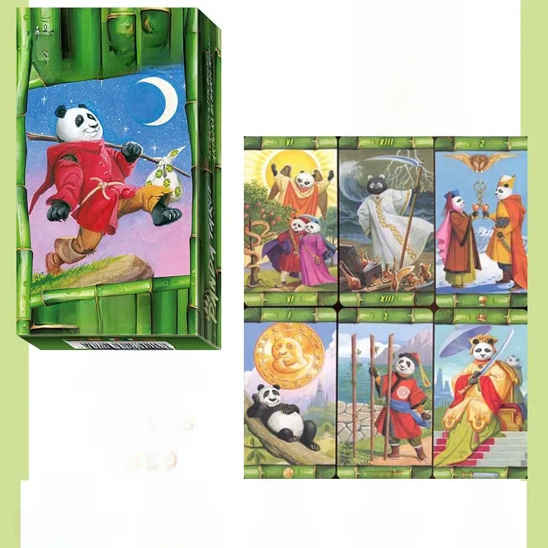 Lo scarabeo, 78 cartas tarô, pandas, gigantes, deck, ásia, animais, deck, instruções, multi idioma,
